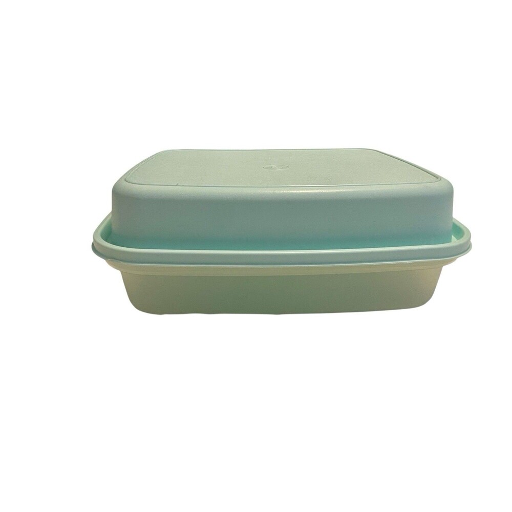 Tupperware Season-Serve Marinade Aqua Mint Green Container 1294-1 & 1295-2